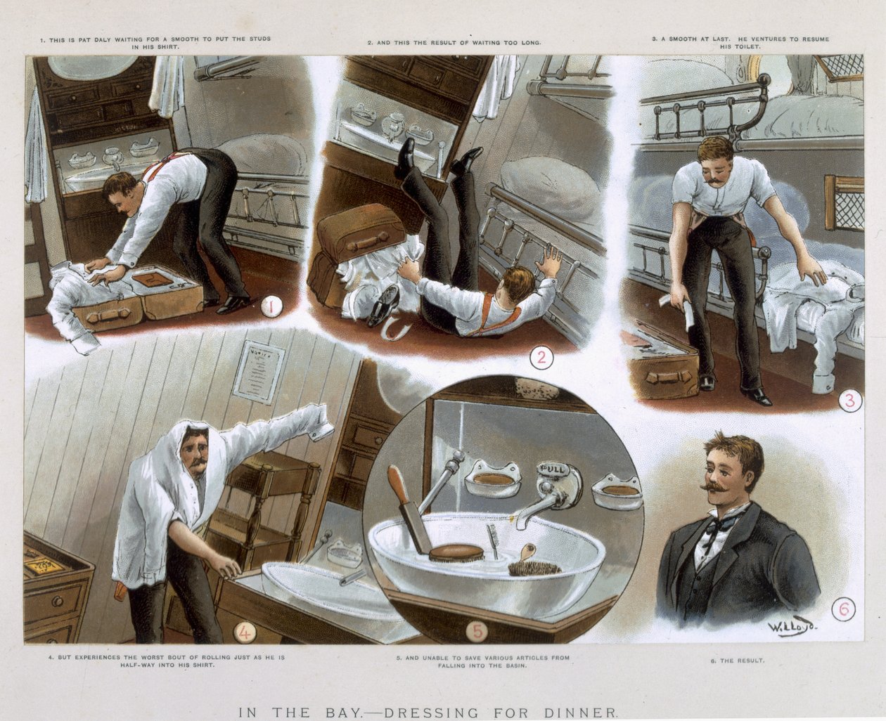 I bugten, Dressing for Dinner, fra "P und O Pencillings af W. Lloyd