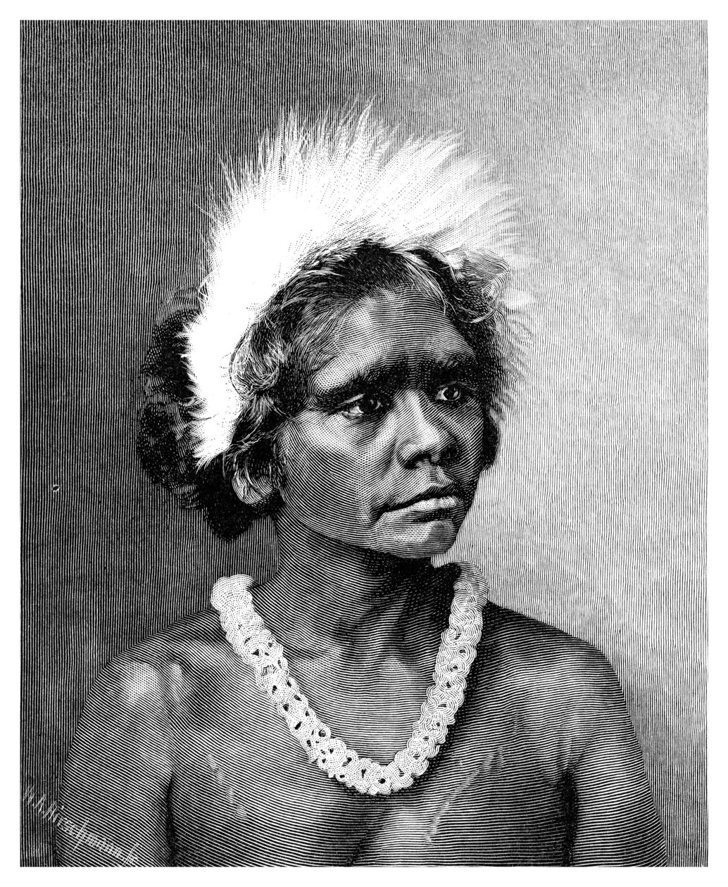 En aboriginal kvinde, 1886. af WA Hirschmann