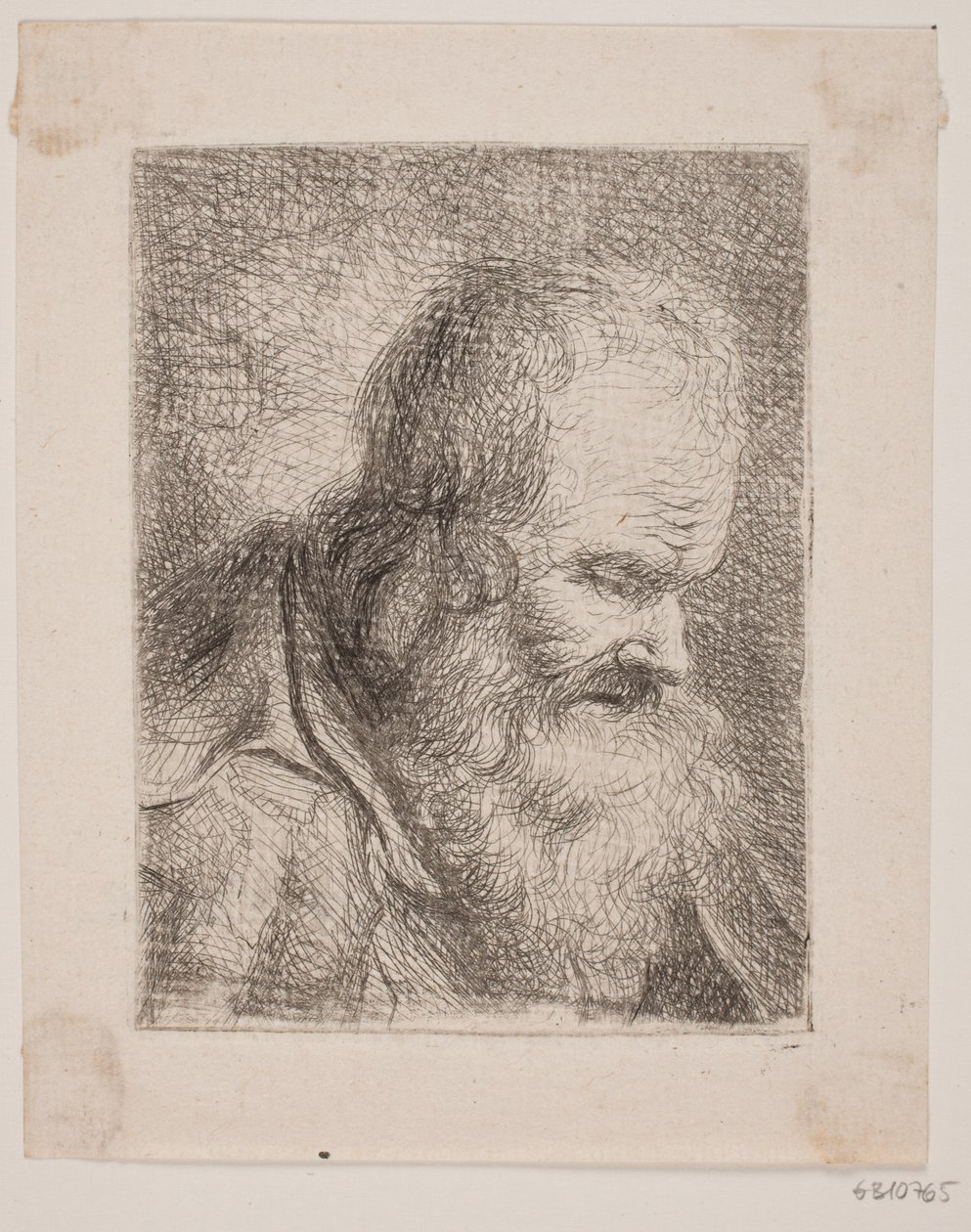 Skægget Olding, Brystbillede af W.A. Müller