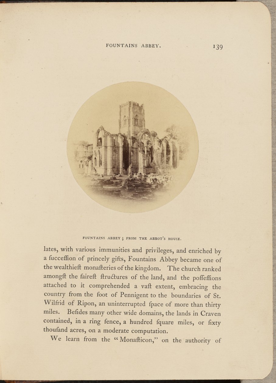 Fountains Abbey; fra abbedens hus af W.R. Sedgfield