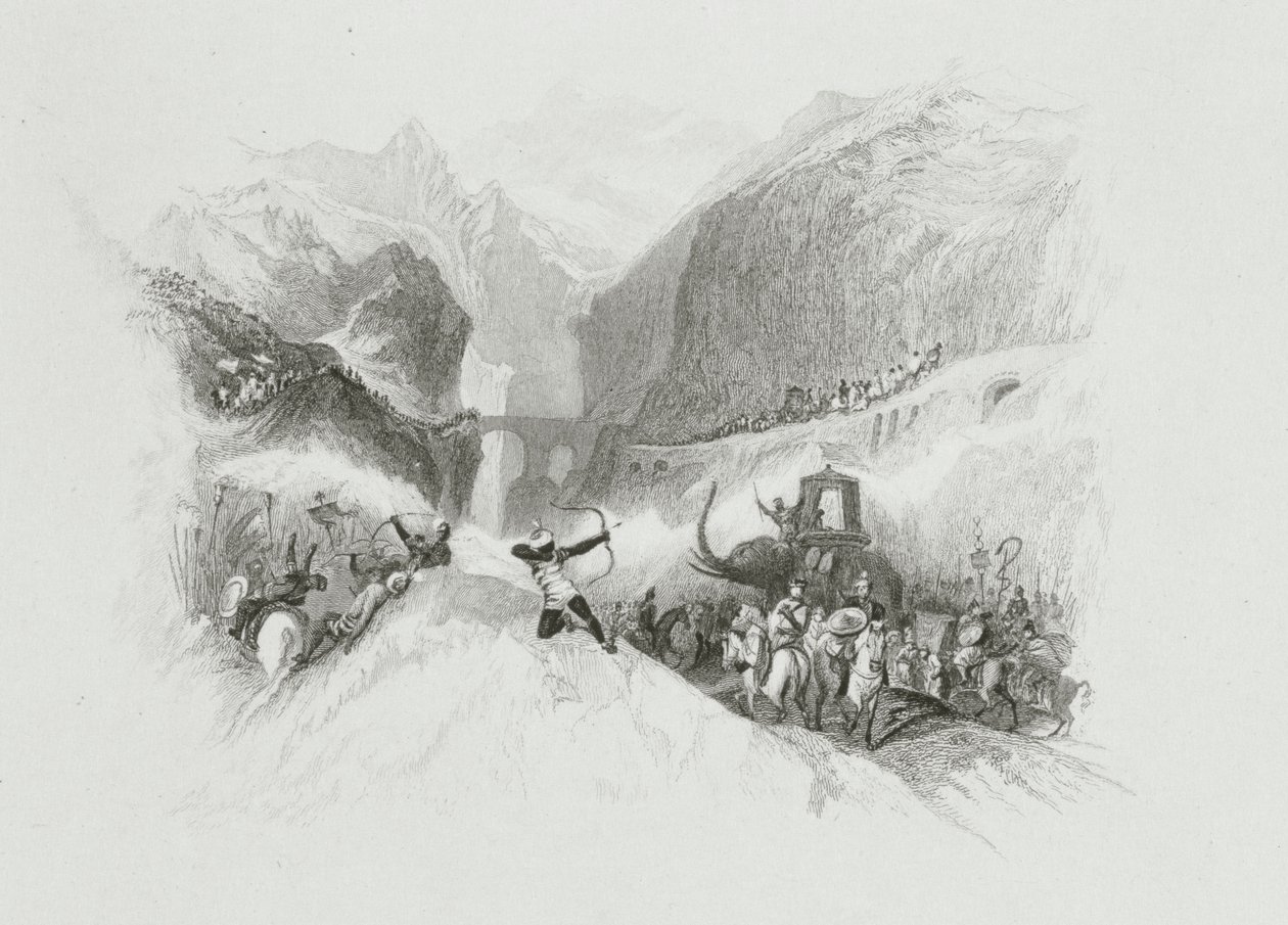 Hannibal (247-183 f.Kr.) Passerer Alperne af W.R. Smith