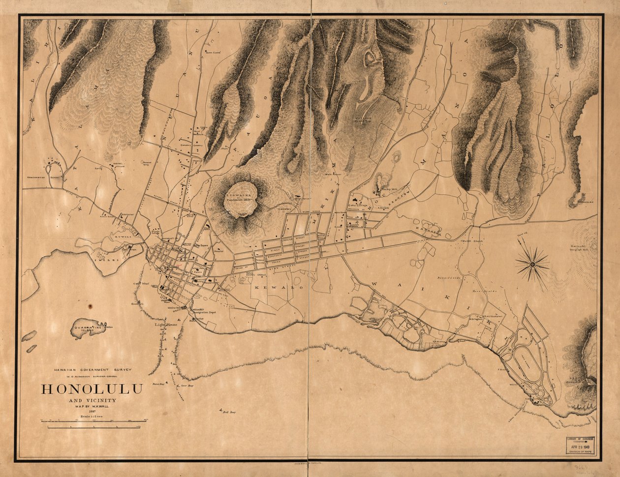 Honolulu og omegn af W. A.; Alexander Wall