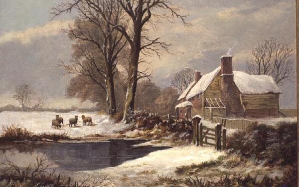 Vinterscene af W. Cartwright