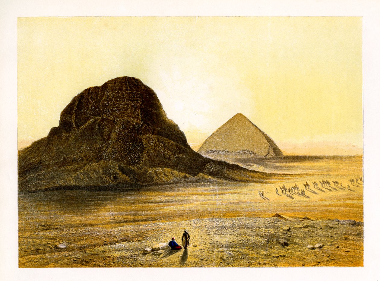 Murstenspyramiderne i Dashur, Egypten, c1870. af W. Dickens