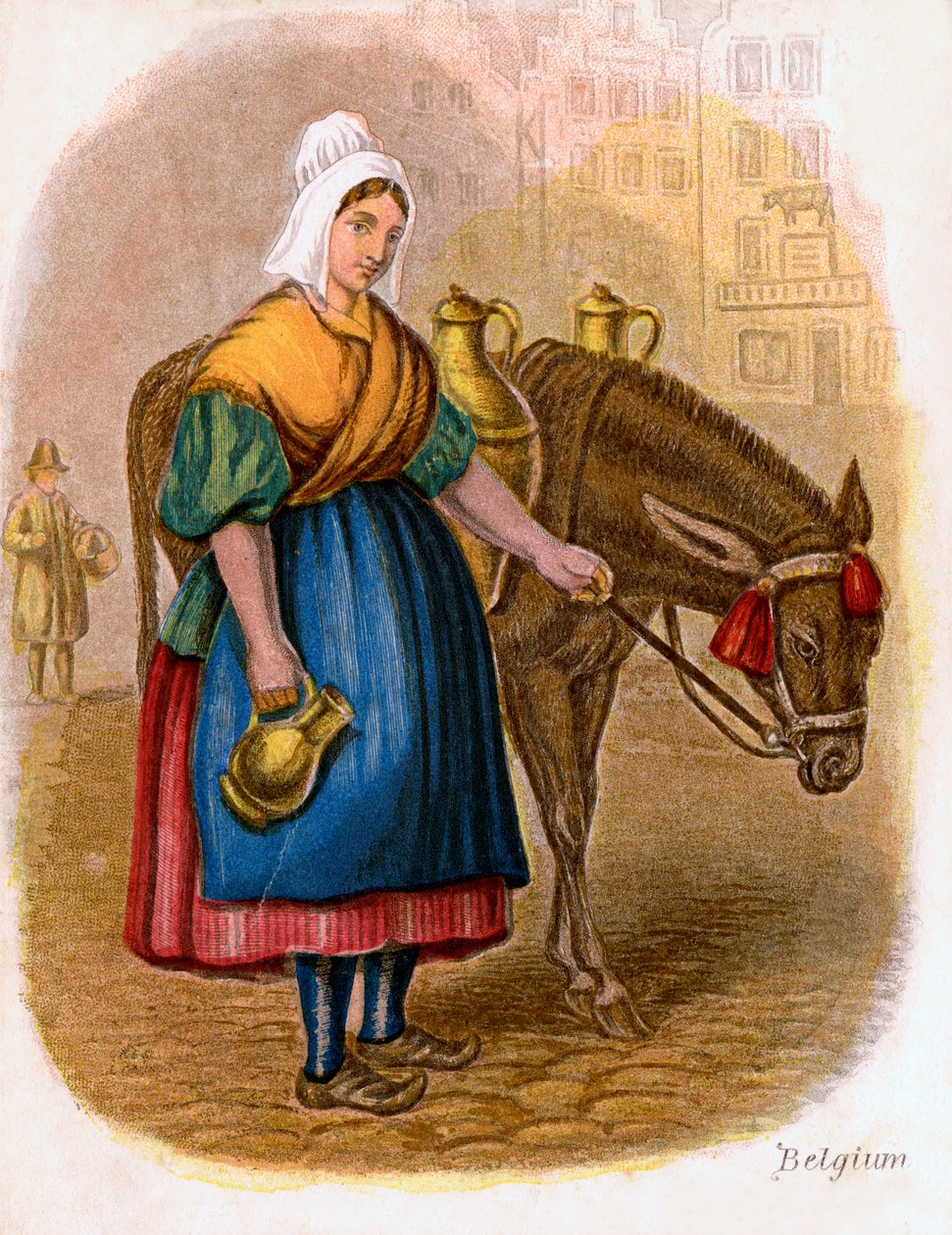 Belgisk mælkekvinde, 1809. af W. Dickes