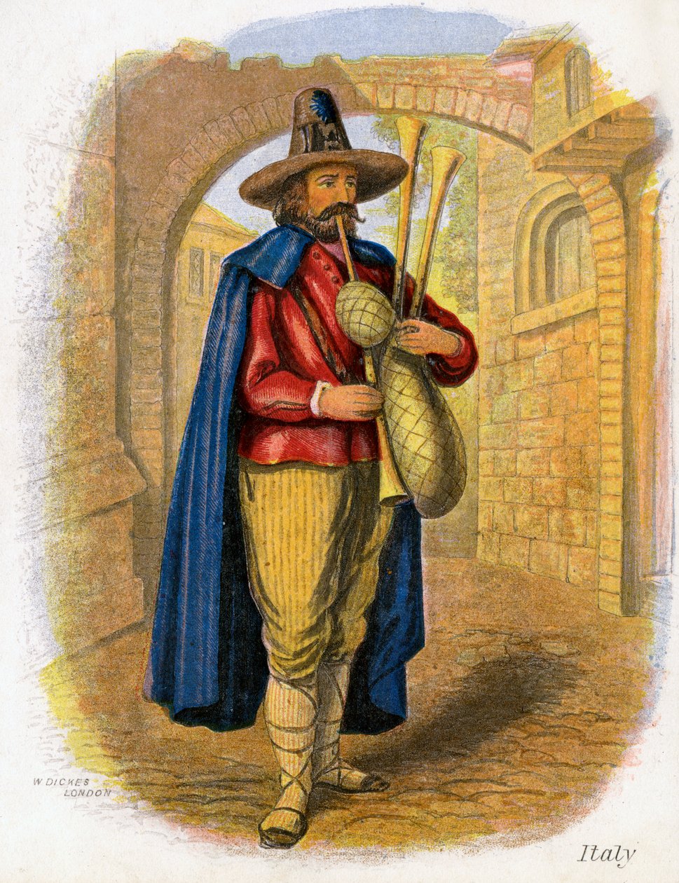 Italiensk musiker, 1809. af W. Dickes