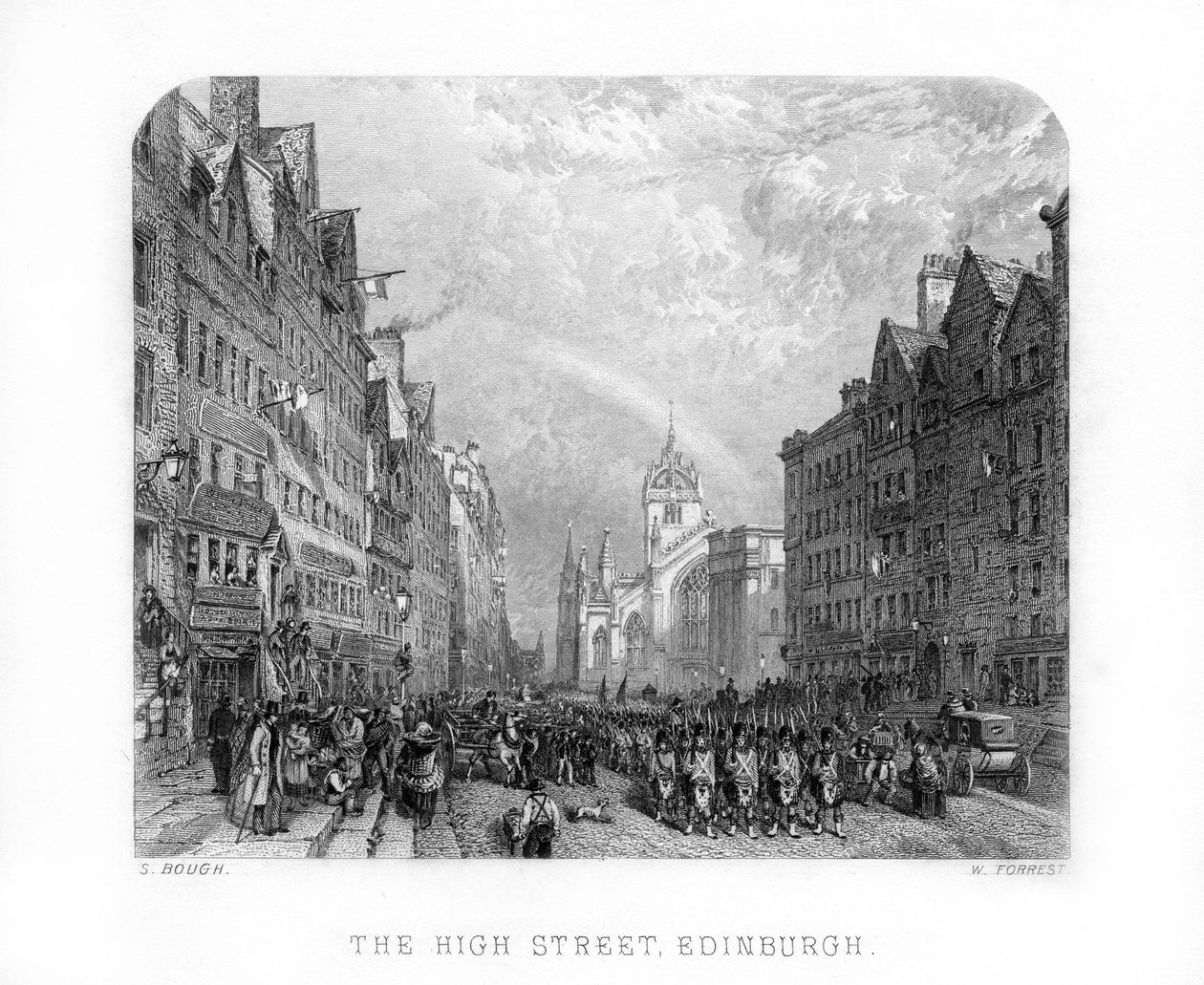 The High Street, Edinburgh, 1870. af W. Forrest