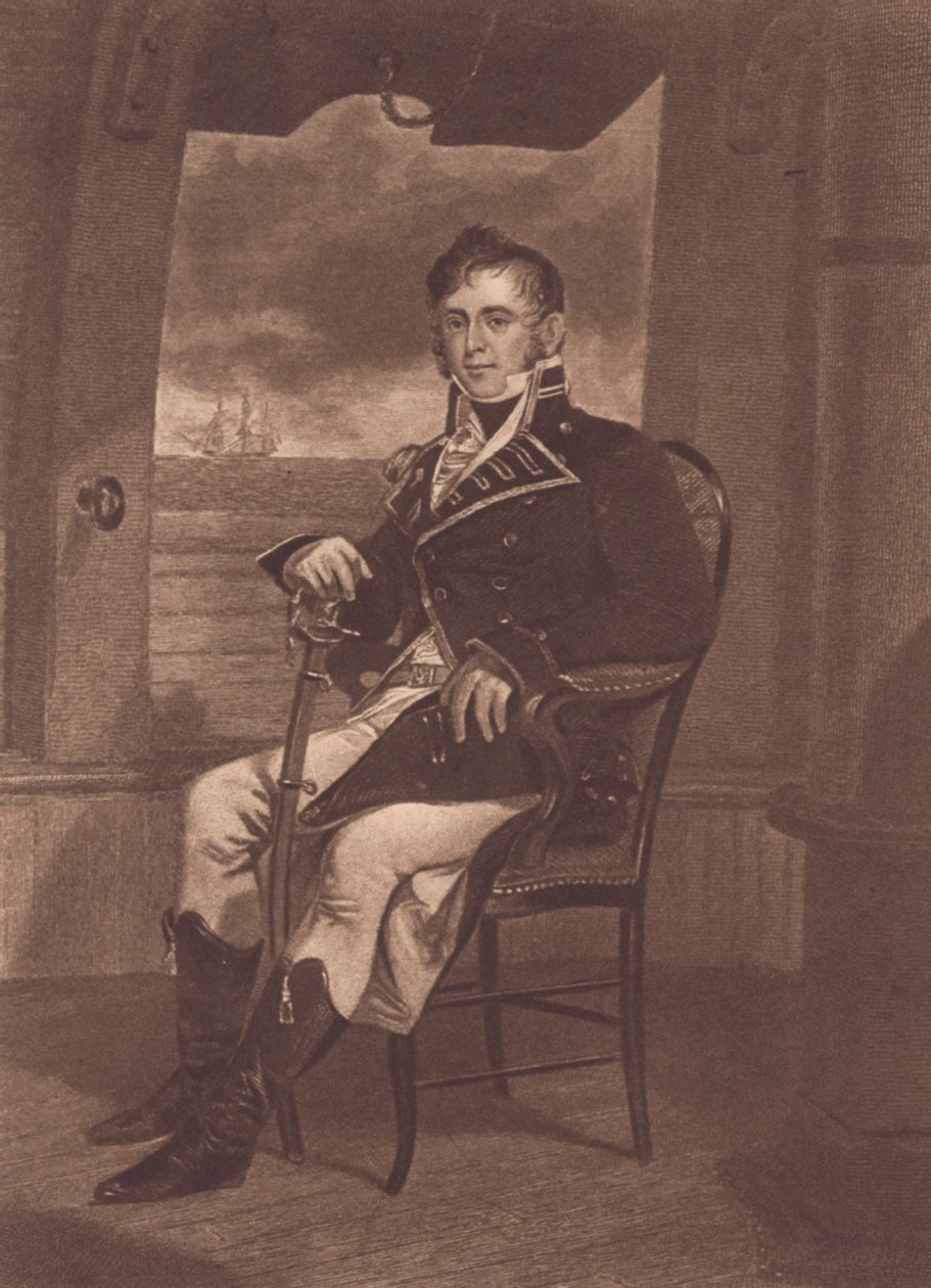 Kaptajn James Lawrence (litho) af John Ward Dunsmore