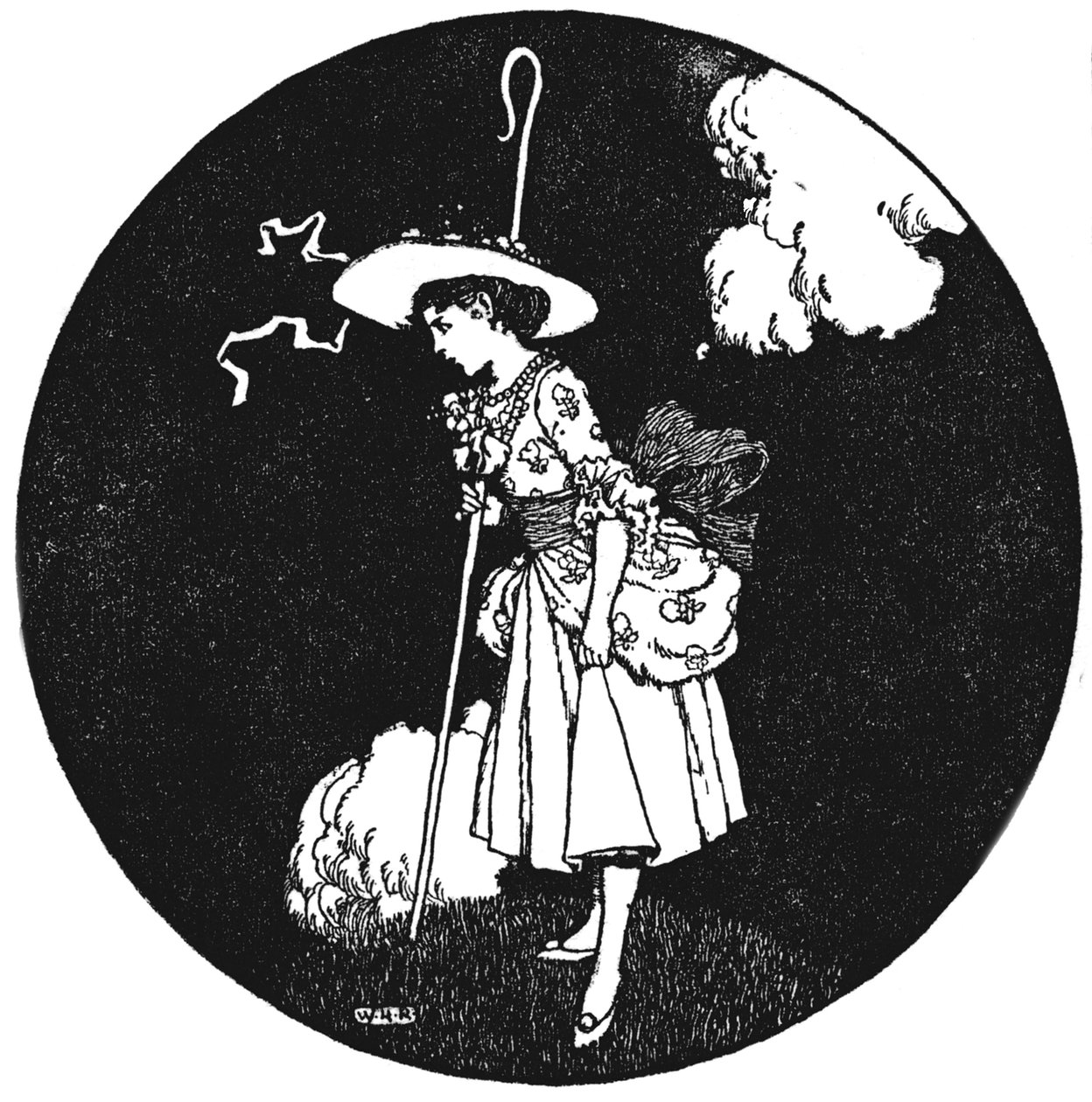 Hyrdinden og skorstensfejeren, c1930 af William Heath Robinson