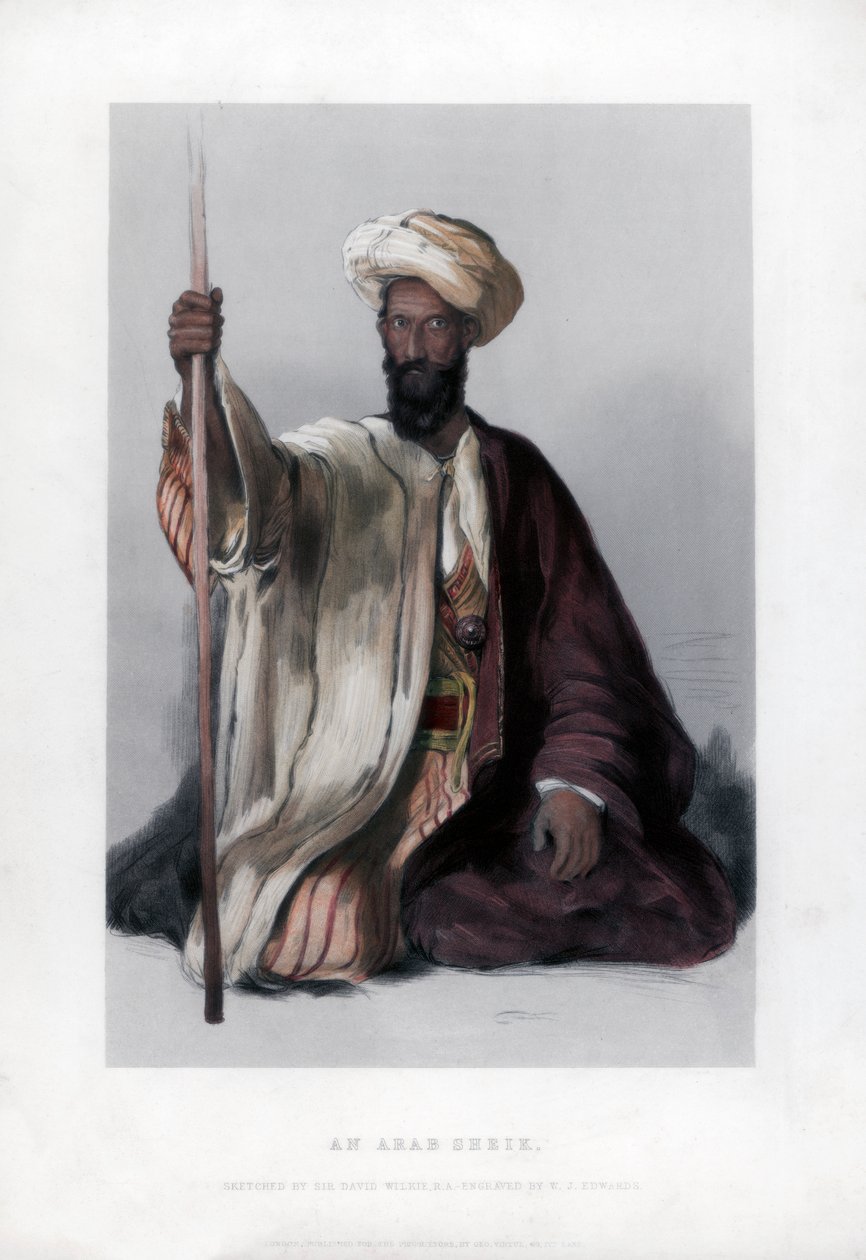 En arabisk sheik, 1800-tallet af W. J. Edwards