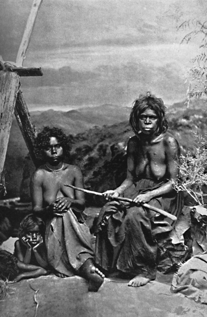 En australsk kvinde og hendes børn, 1902 af W. Lindt
