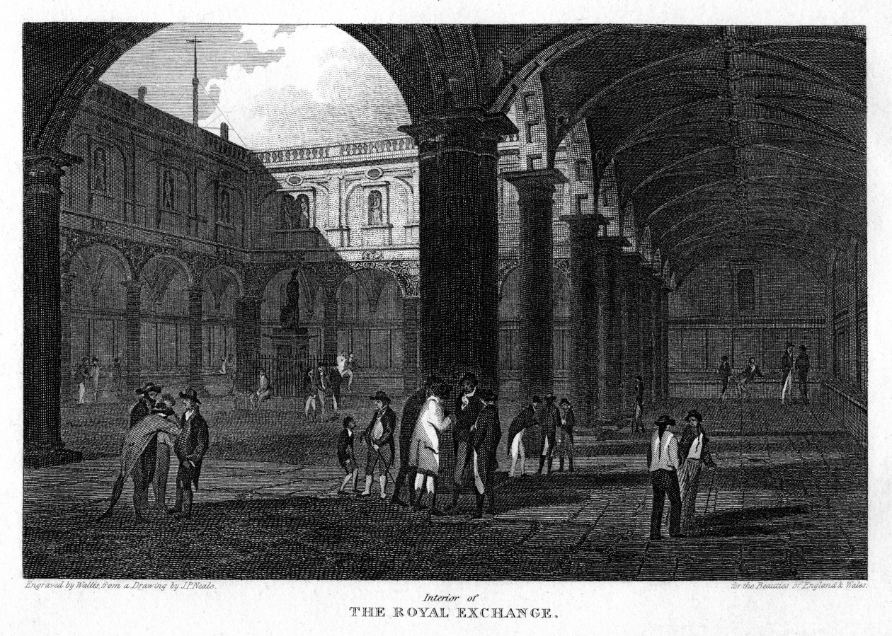 The Royal Exchange, City of London, 1816. af W. Wallis
