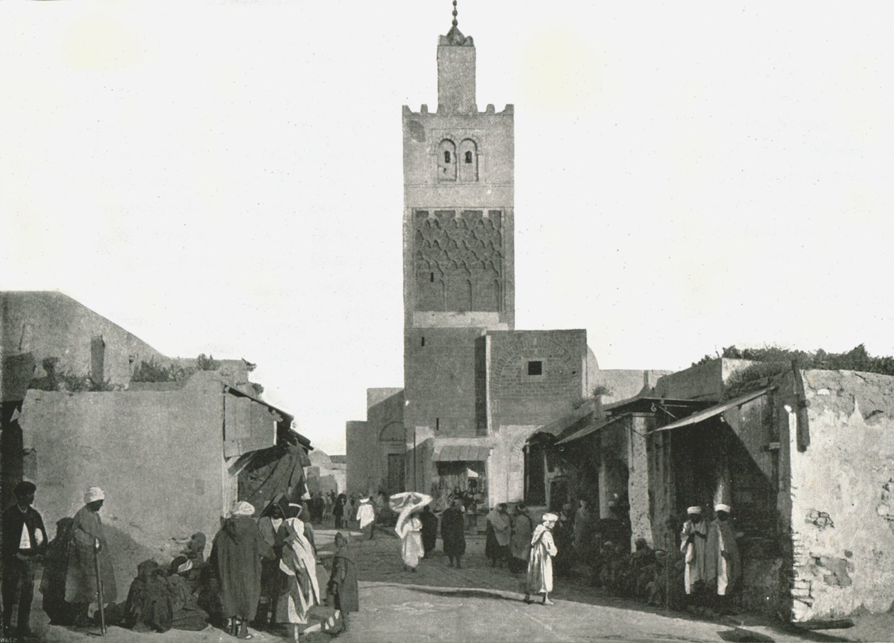Gade i Tunis, Tunesien, 1895. af W and S Ltd