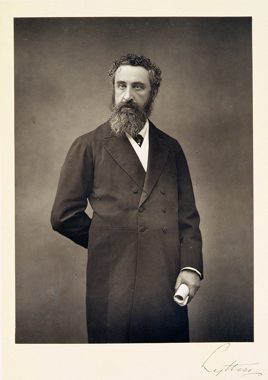 Portræt af Edward Robert Bulwer-Lytton, 1. jarl af Lytton (1831-91) af Walery Rzewuski