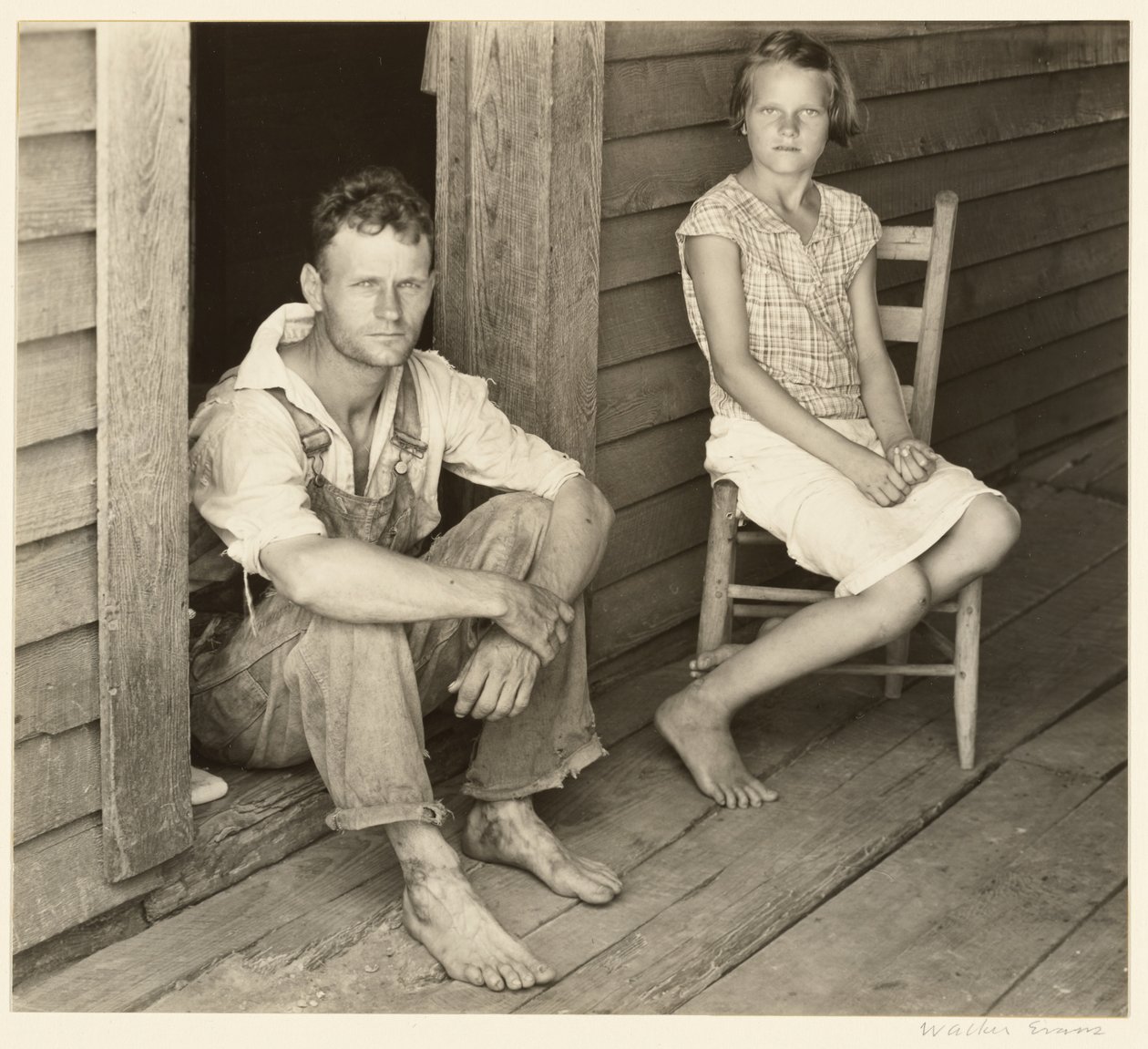 Floyd og Lucille Burroughs, Hale County, Alabama af Walker Evans