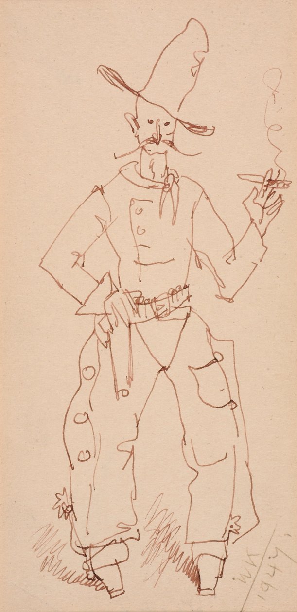 Cowboy, der ryger af Walt Kuhn