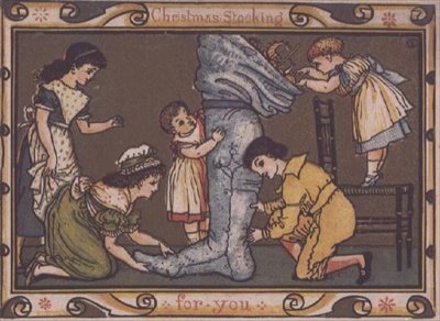 Julekort design af Walter Crane