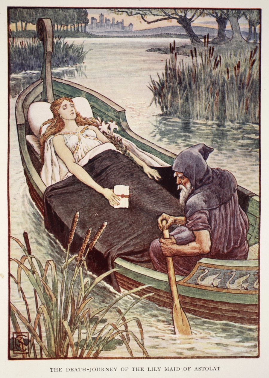 The Death Journey of the Lily Maid of Astolat, fra 