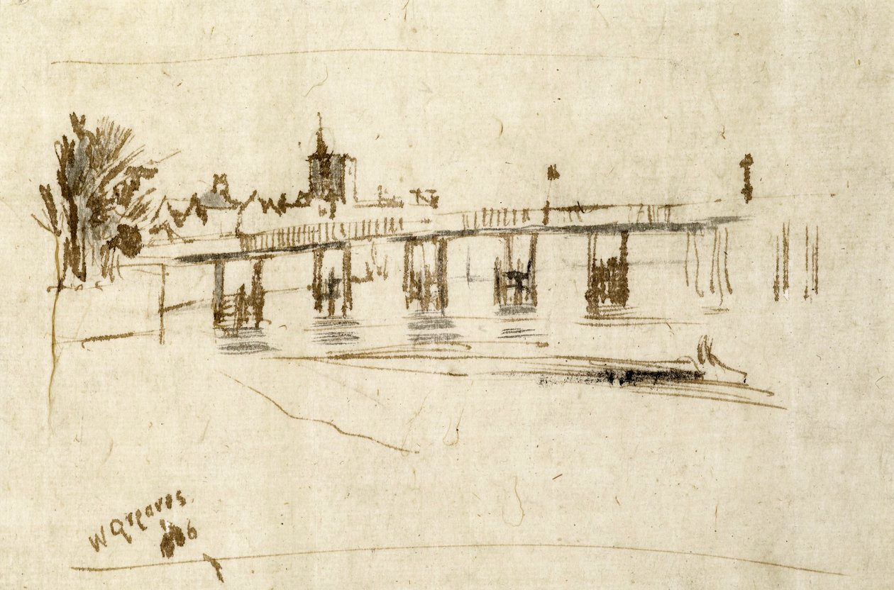 Old Battersea Bridge, ca. 1890 af Walter Greaves