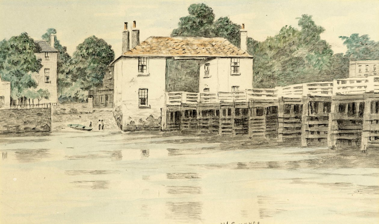 Putney Bridge, ca.1890 af Walter Greaves
