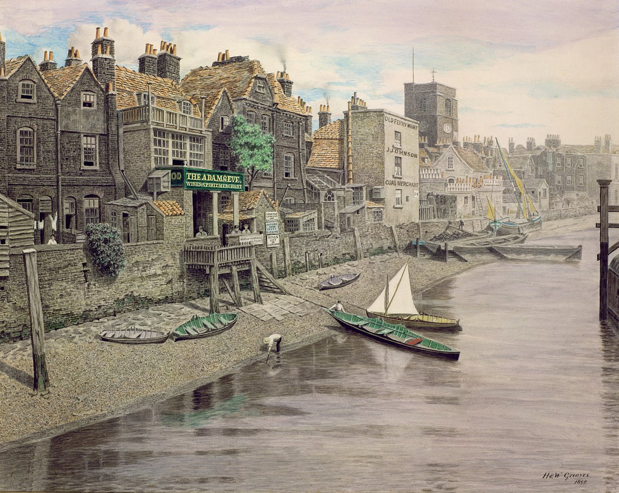 Adam og Eva Tavern, Chelsea (se også 128131) af Walter Greaves