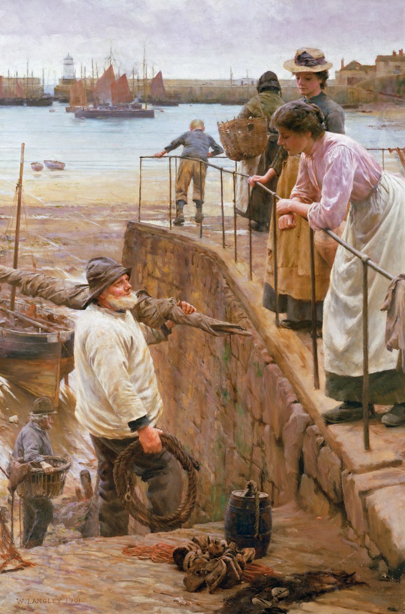 Mellem tidevandene af Walter Langley