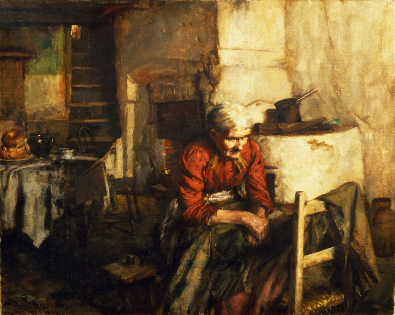 Reparation af tøj af Walter Langley