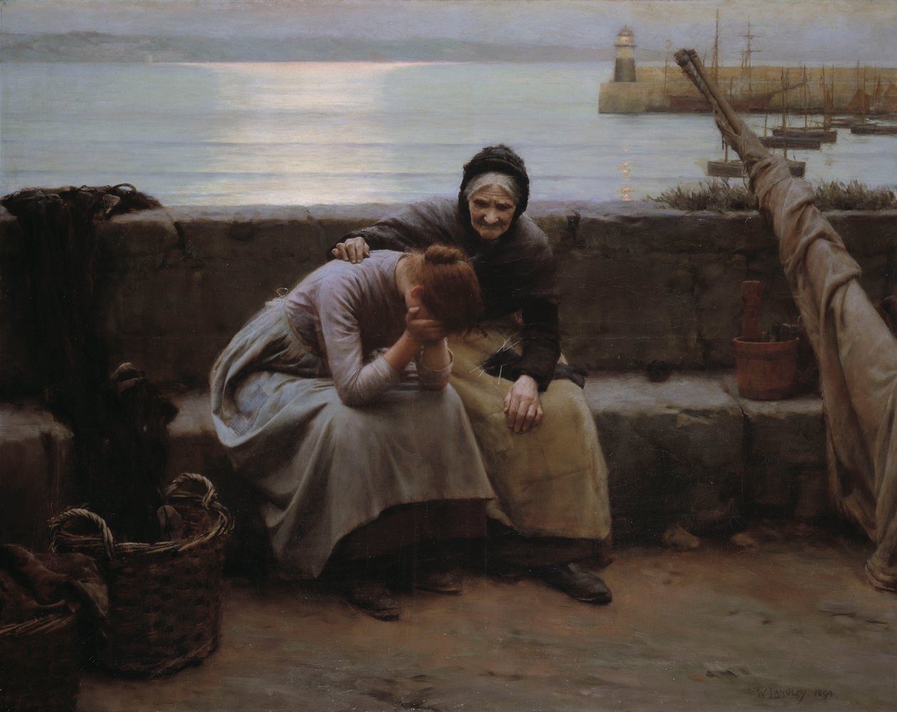 Aldrig morgen havde på til aften, men noget hjerte gik i stykker af Walter Langley