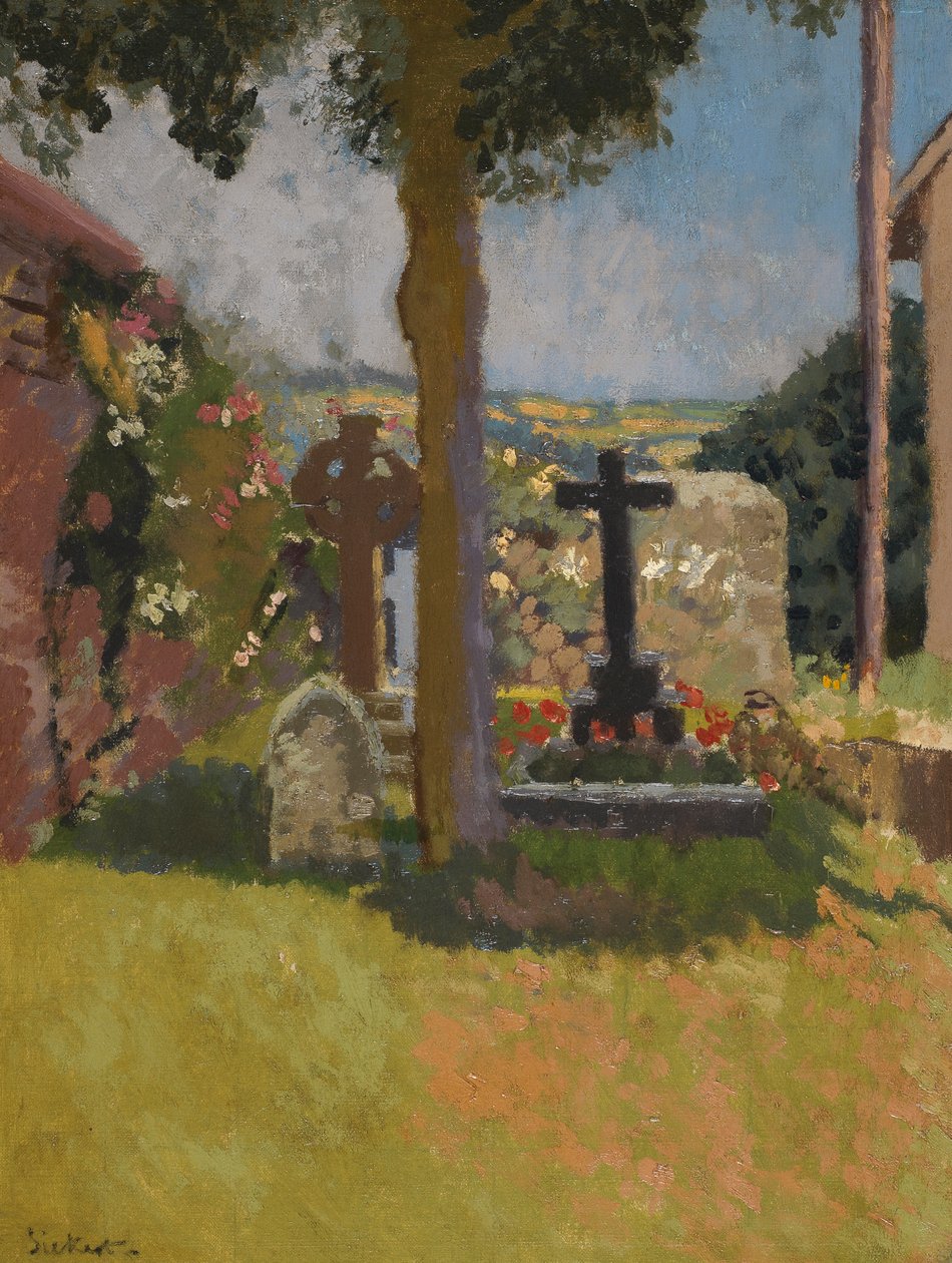 Chagford kirkegård, Devon, 1915 af Walter Richard Sickert