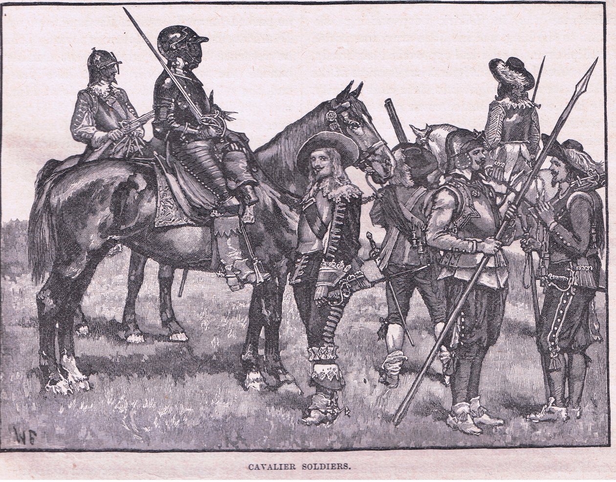Kavalersoldater 1645 e.Kr af Walter Stanley Paget