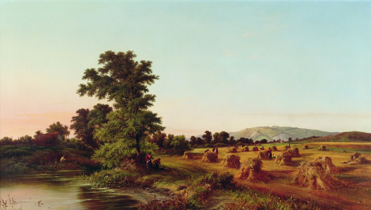 En Surrey Cornfield, 1865 af Walter Williams