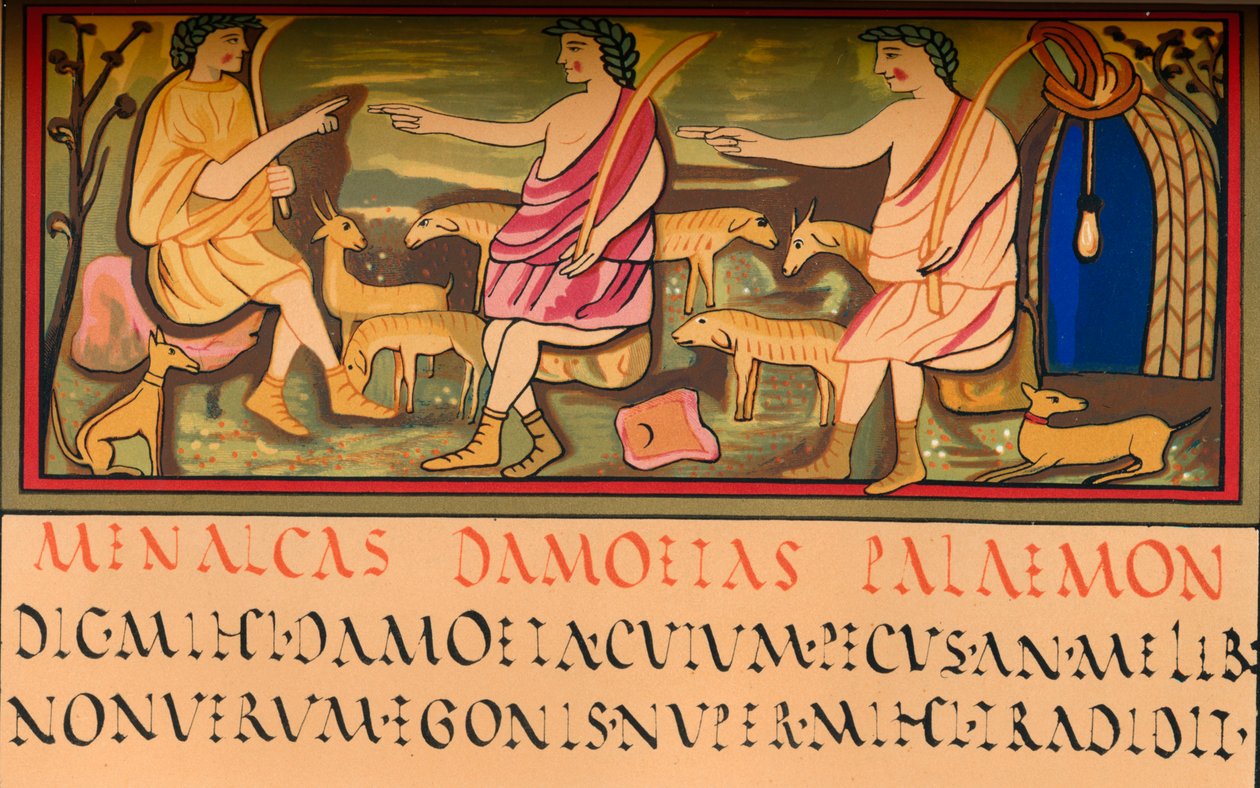 Menalcas, Damoetas og Palaemon, 5. århundrede, 1849. af Walter