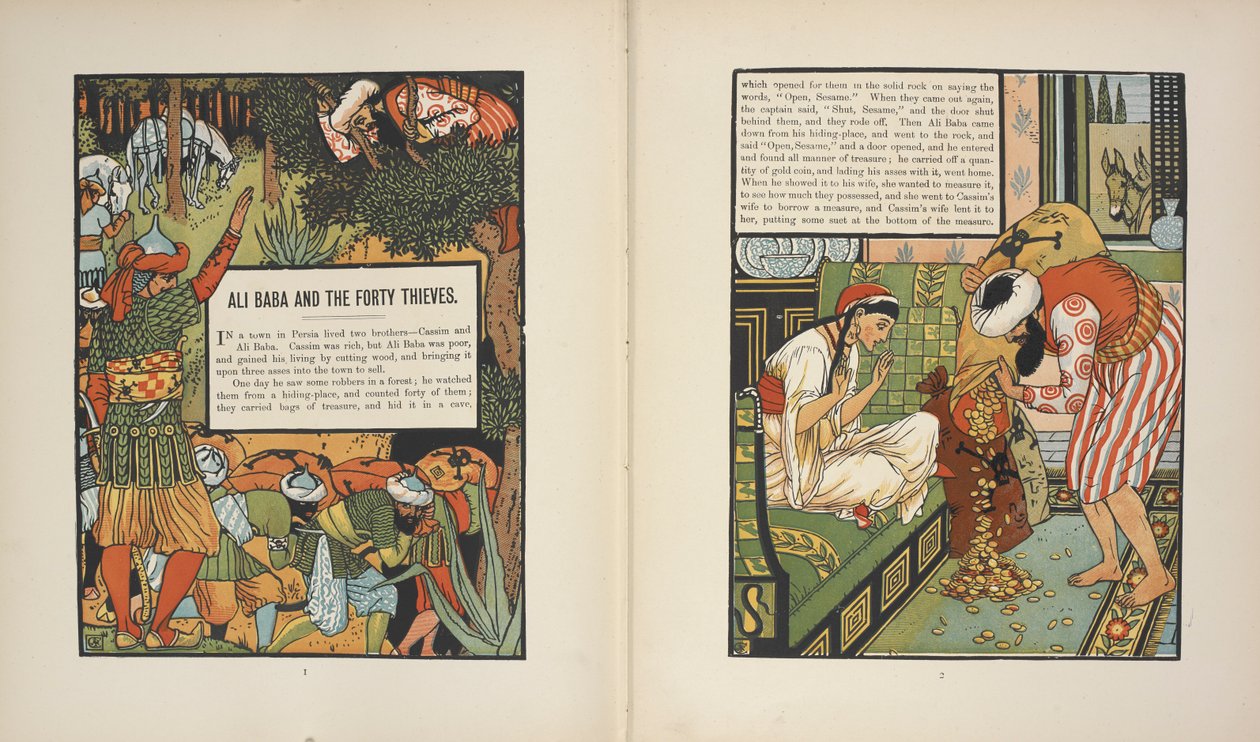 Ali Baba og de fyrre tyve. af Walter Crane
