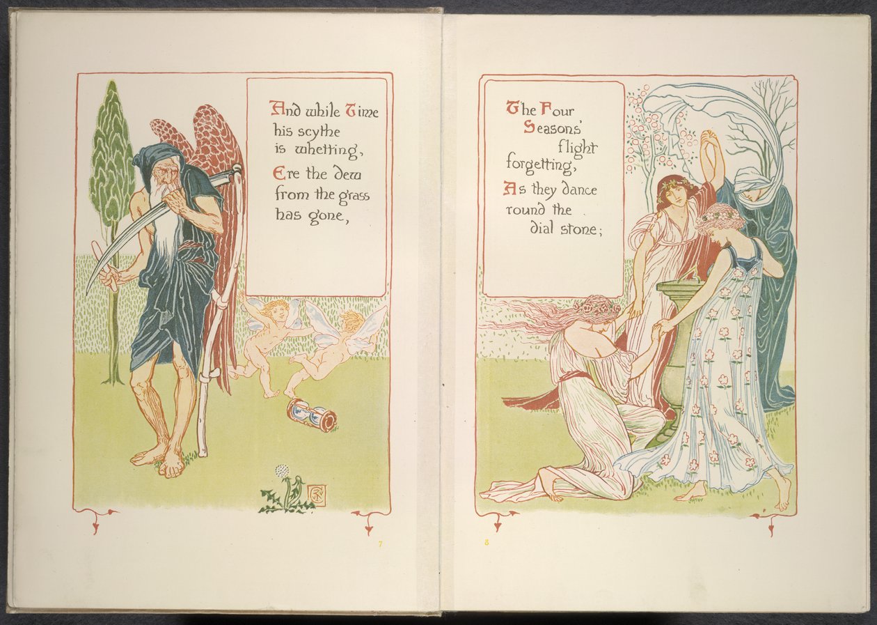 Fader Tid og de fire årstider af Walter Crane