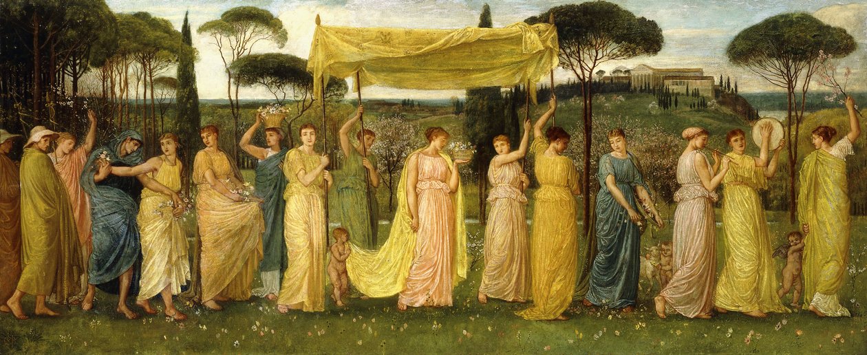 Forårets indtog, 1873 af Walter Crane