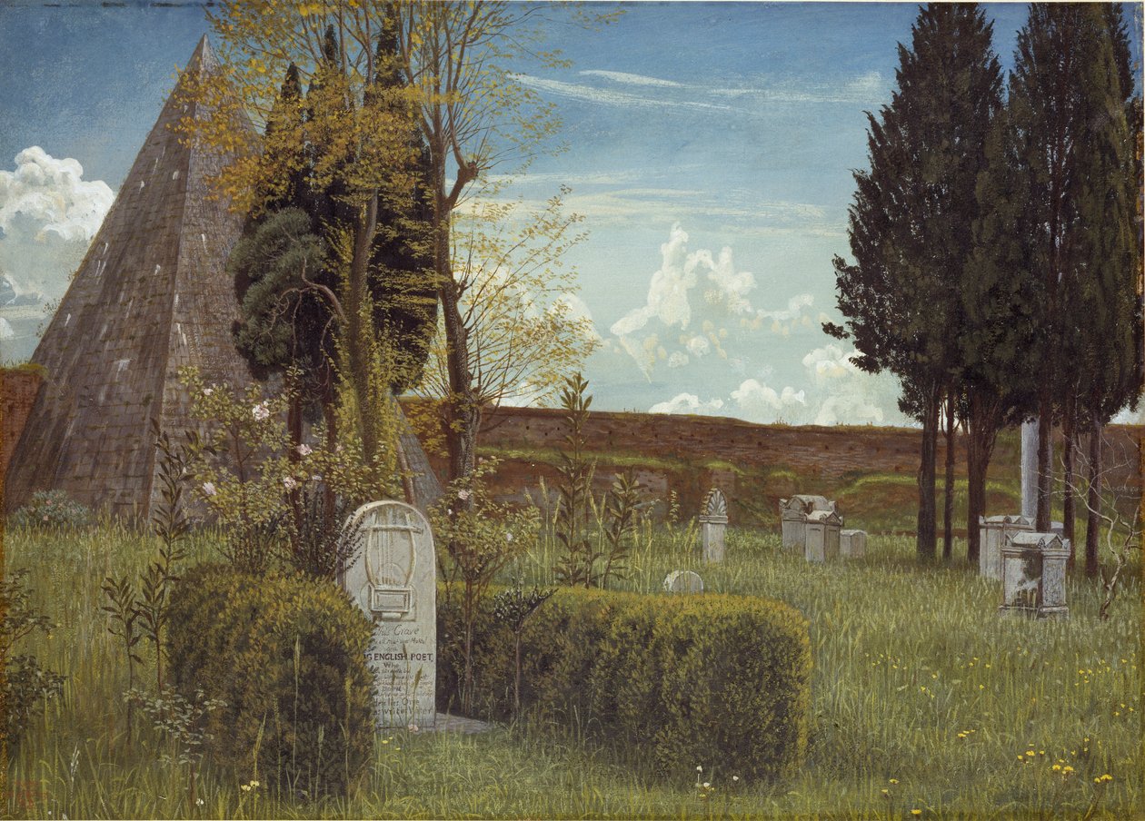 Keats grav, 1873 af Walter Crane