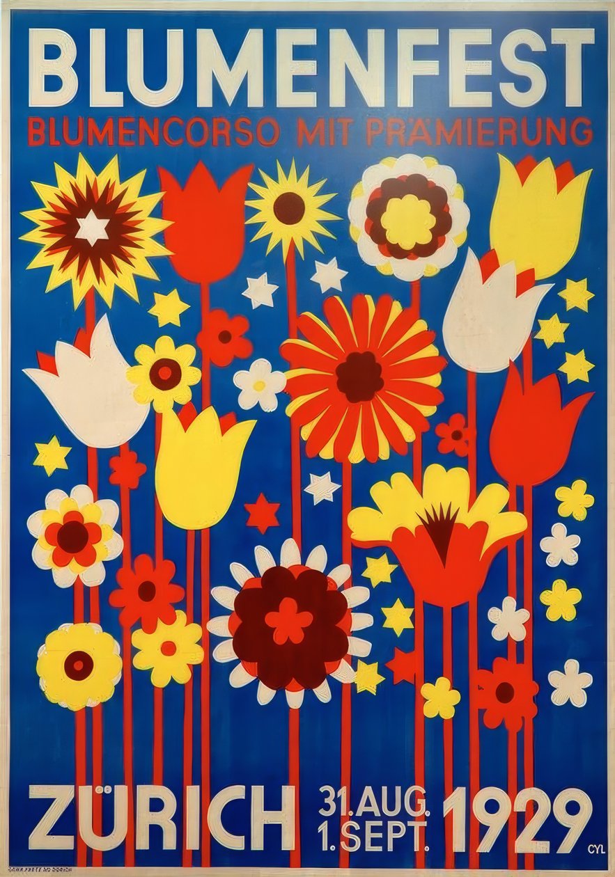 Blomsterfestival, blomsterparade med priser af Walter Cyliax