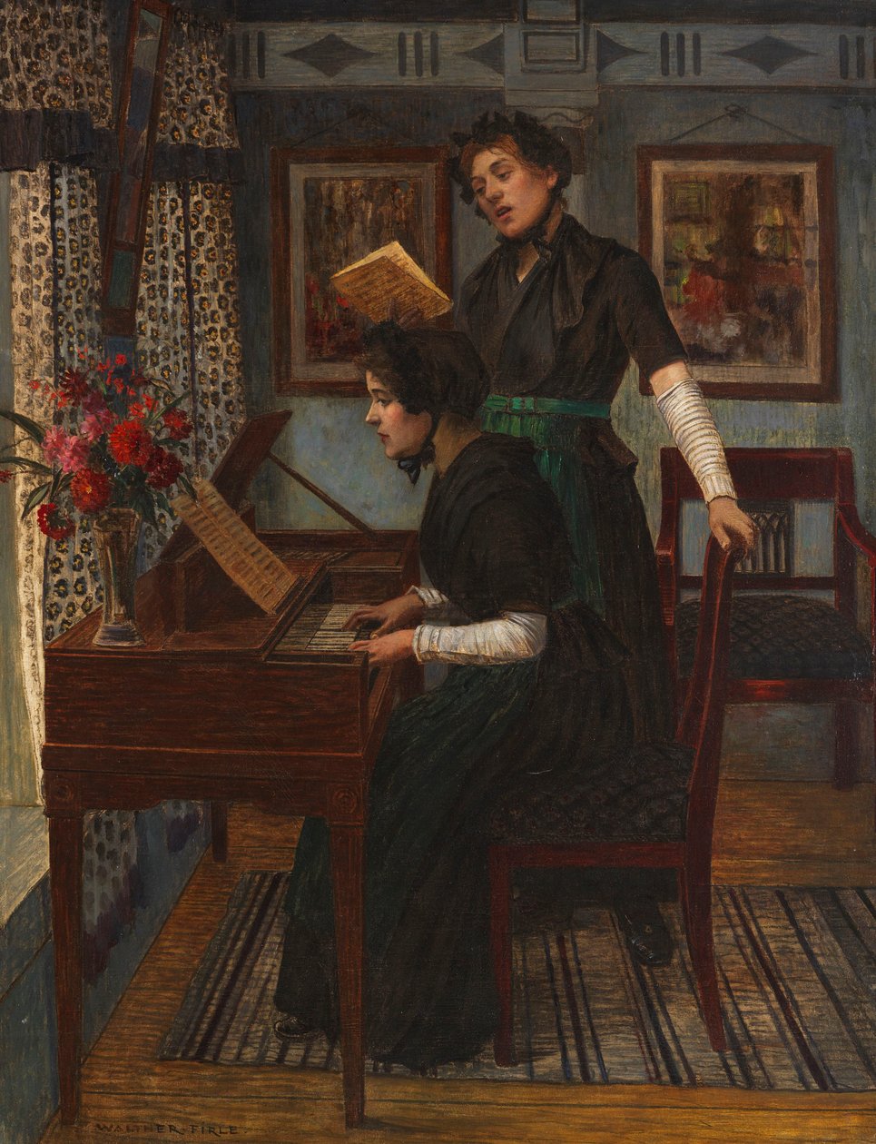 Musiktimen, ca. 1890. af Walter Firle