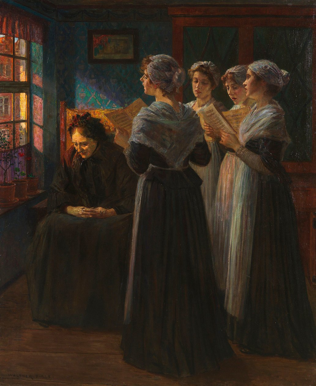 Serenade, ca. 1890. af Walter Firle