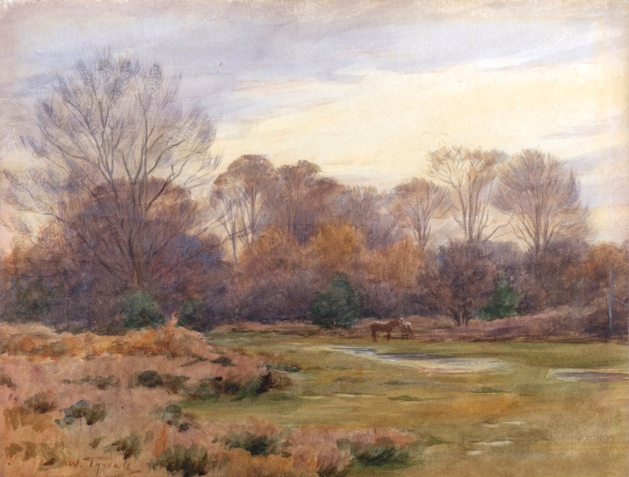 På Christchurch Road (akvarel) af Walter Frederick Roofe Tyndale