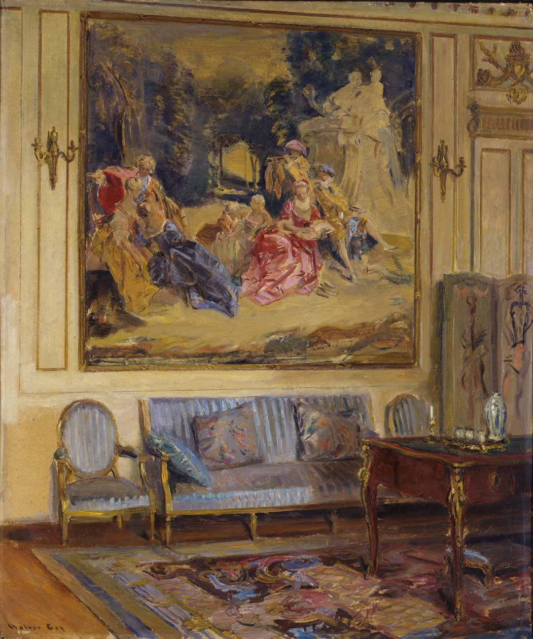Boudoir, Chateau de Chaalis af Walter Gay