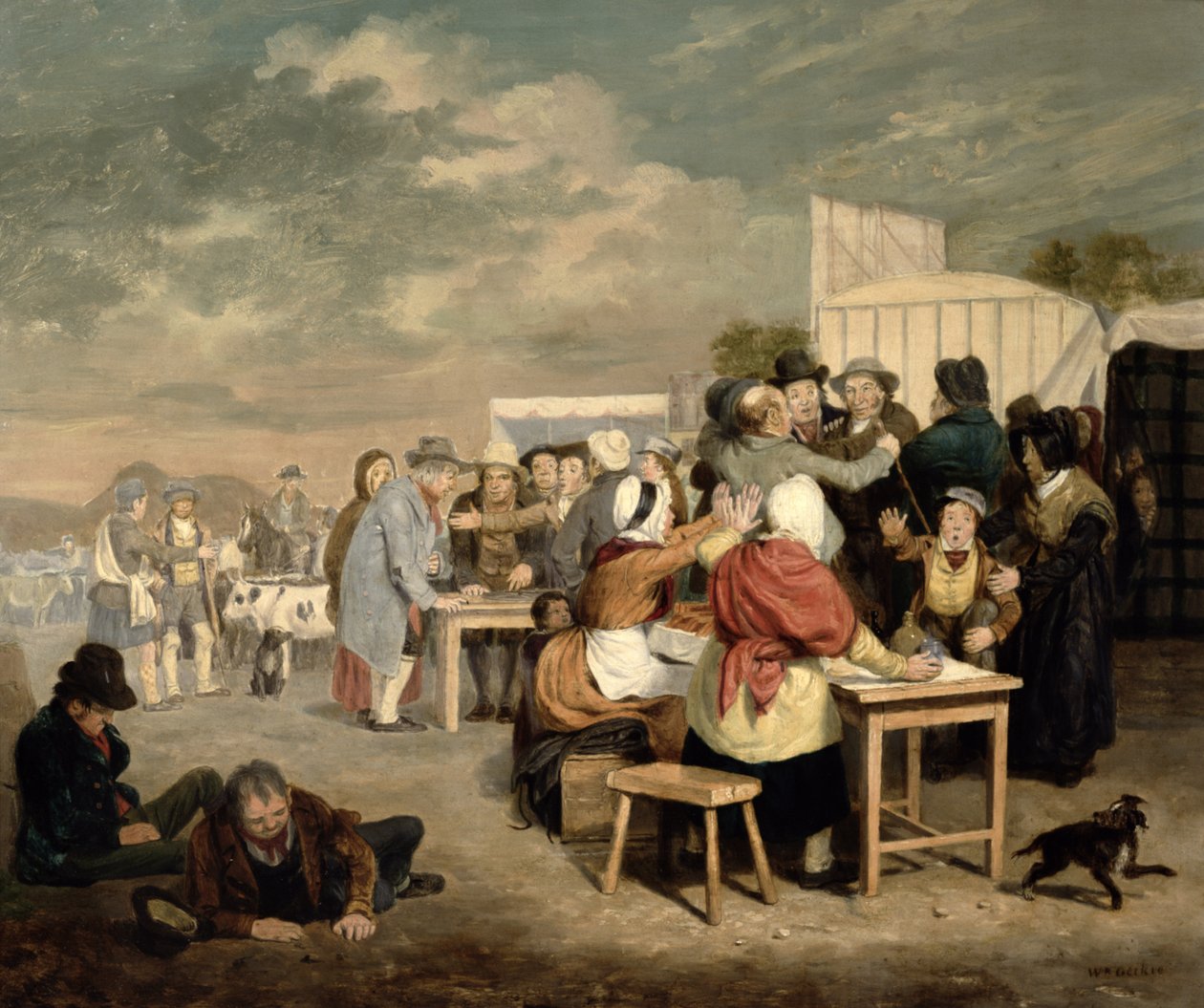 En Hallow Fair Scene af Walter Geikie