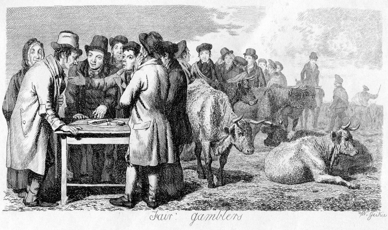 Fair Gamblers, begyndelsen af det 19. århundrede. af Walter Geikie