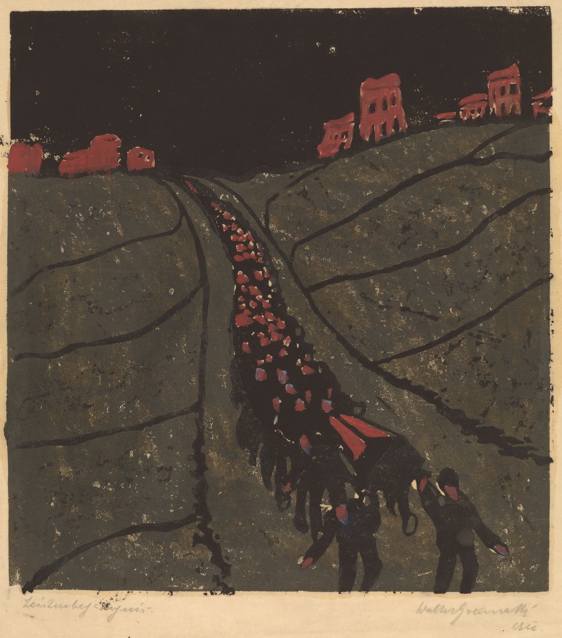 Begravelsen, 1916. af Walter Gramatte
