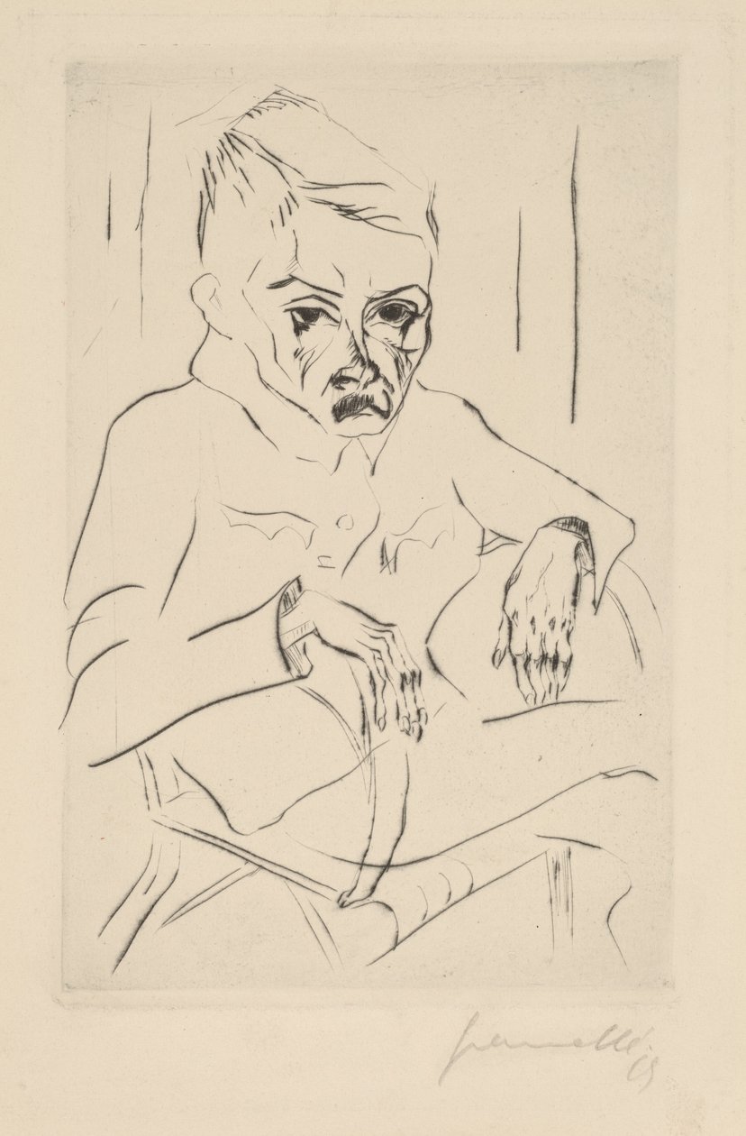 Træt soldat I, 1919. af Walter Gramatte