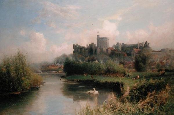 Windsor Castle (olie på lærred) af Walter H. Goldsmith