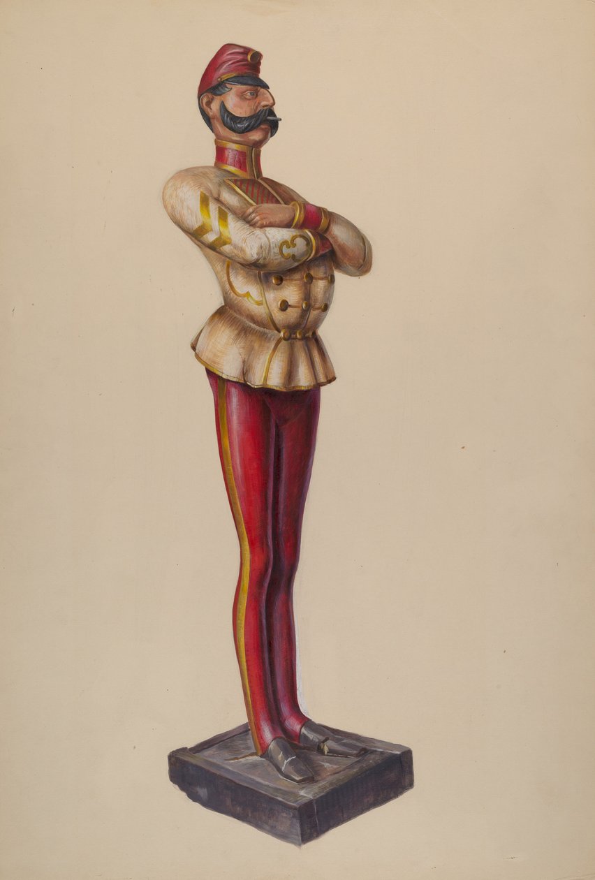 Cigarbutiksfigur, ca. 1937. af Walter Hochstrasser