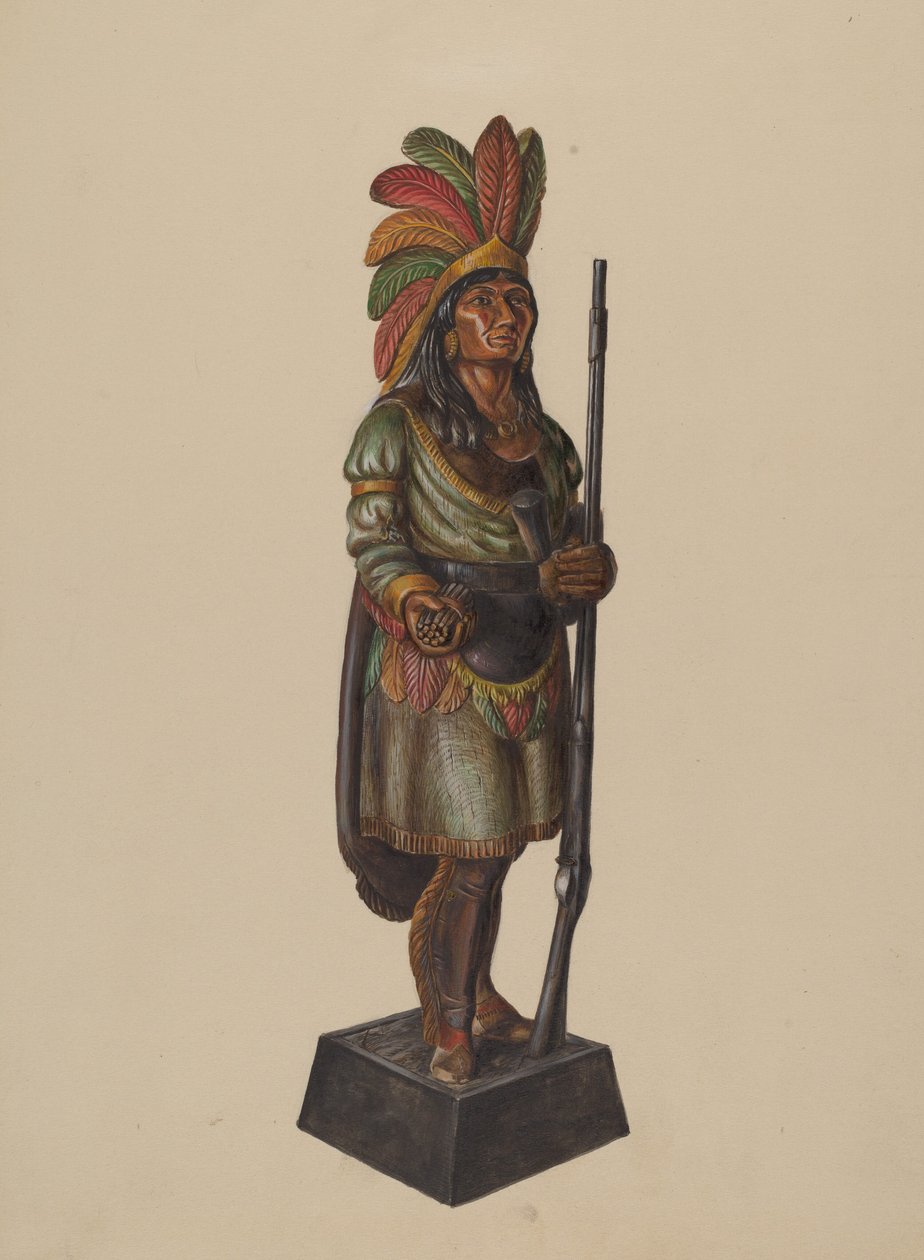 Cigarbutik indisk, ca. 1936. af Walter Hochstrasser
