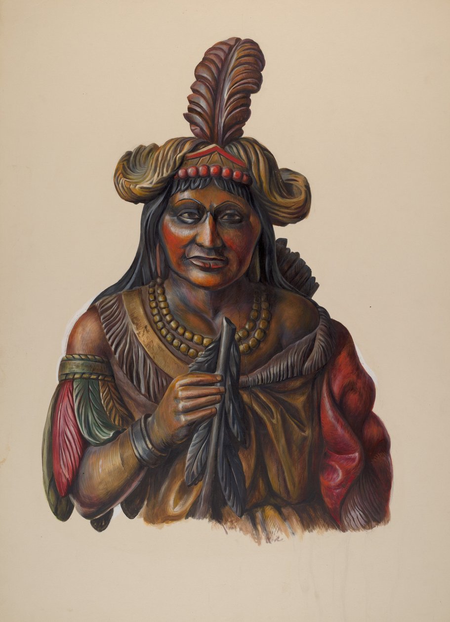 Cigarbutik indisk, ca. 1937. af Walter Hochstrasser