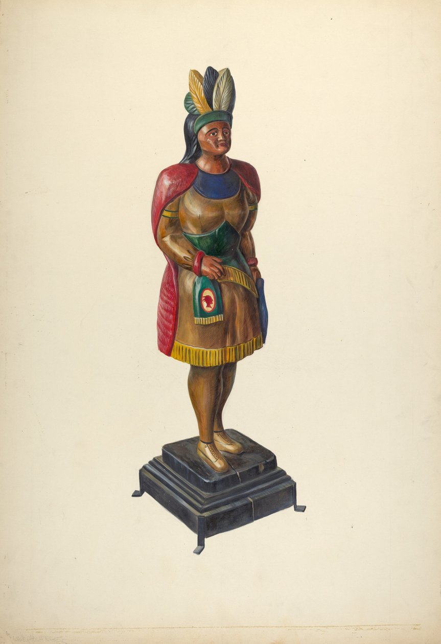 Cigarbutik indisk, ca. 1937. af Walter Hochstrasser